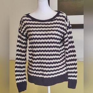 𝅺loft Blue and White Knit Sweater